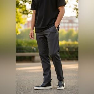 Vionic Black Leather Slip-On Sneakers with White Sole